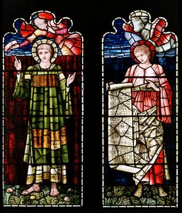 Ashton Under Lyne, Albion Congregational Church, Morris & Co., Edward Burne-Jones, St. Stephan und St. Lukas von Edward Burne Jones